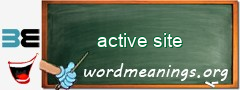 WordMeaning blackboard for active site